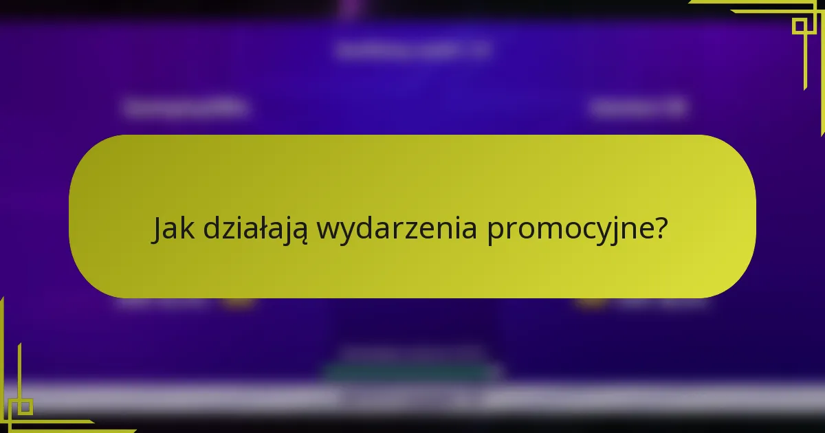 Jak działają wydarzenia promocyjne?