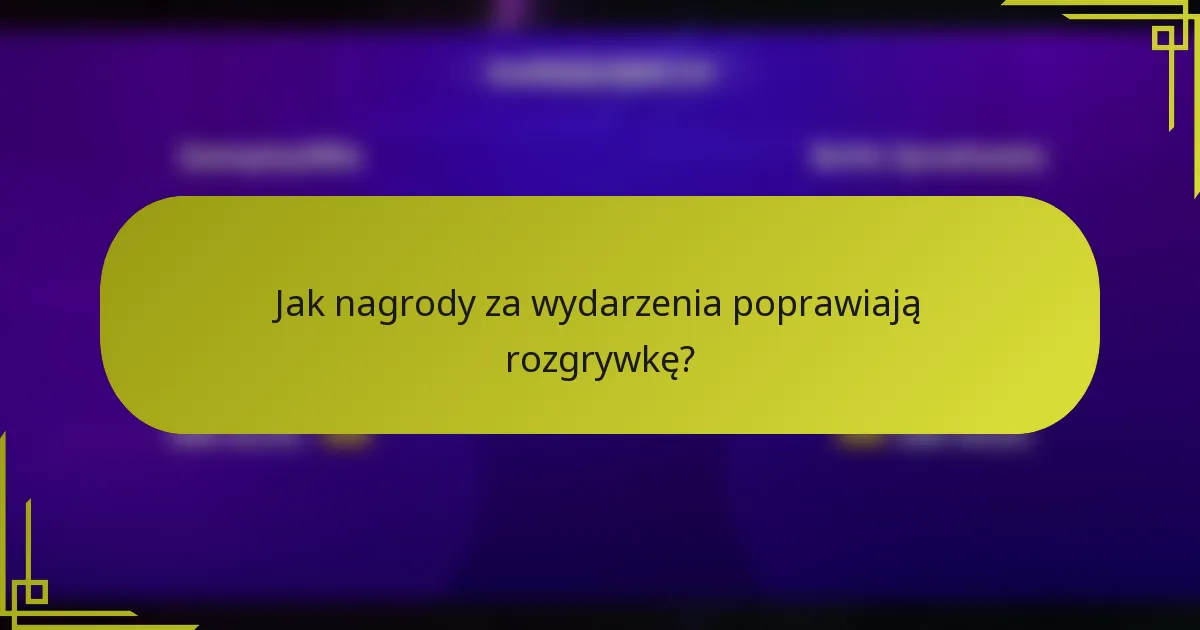 Jak nagrody za wydarzenia poprawiają rozgrywkę?