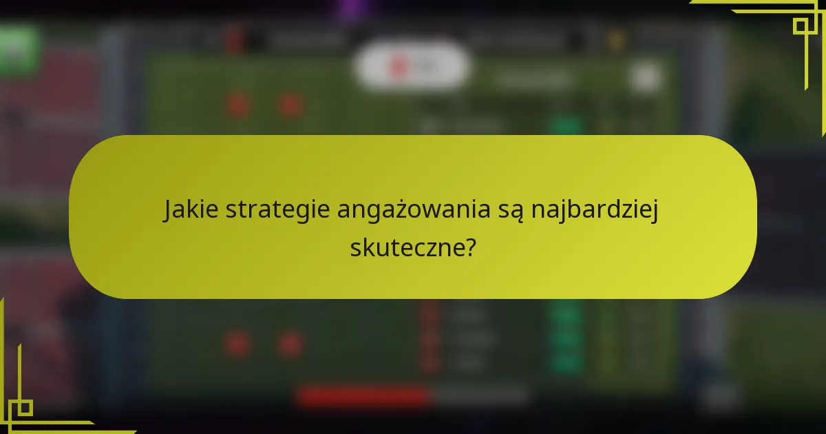 Jakie strategie angażowania są najbardziej skuteczne?